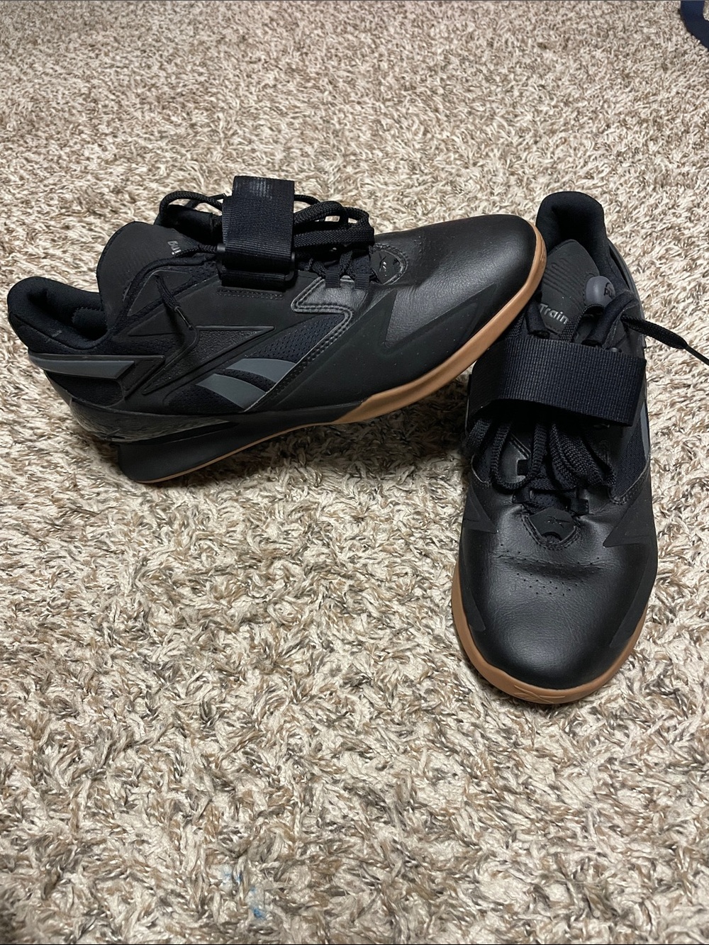 Reebok Black Legacy Lifter Weightlifting Shoes with Gum Outsole